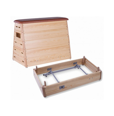 Švédská bedna 5 -dílná s vozíkem, pravá kůže