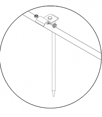 Sestava kotev pro upevnění branky do země