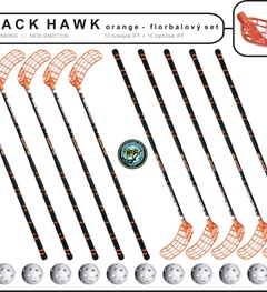 Set MPS Black Hawk (10 hokejek + 10 míčků)