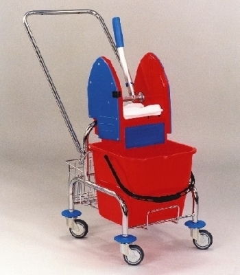 Úklidový vozík pojízdný, chromovaný