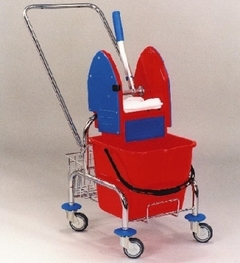 Úklidový vozík pojízdný, chromovaný